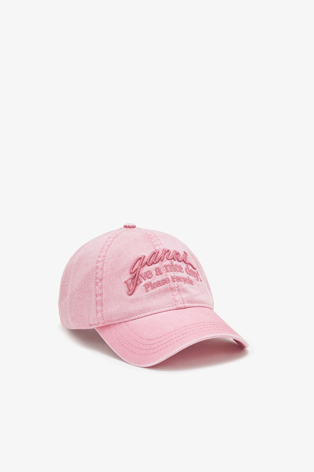 Ganni Cap in Pink Cotton