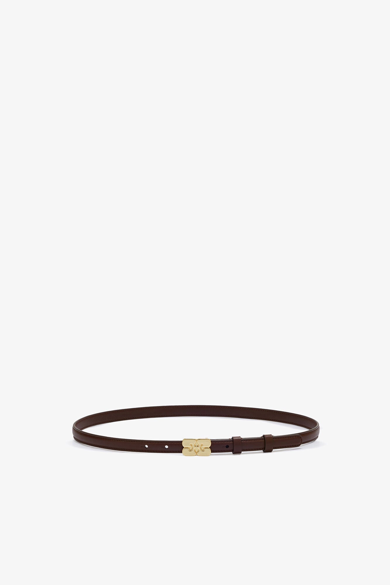 Ganni Kat Belt Small in Brown