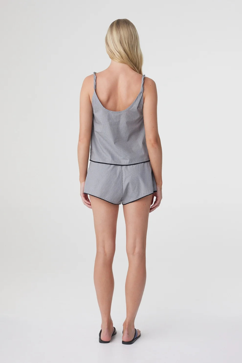 Arcaa Allie Short Muted blue Checked