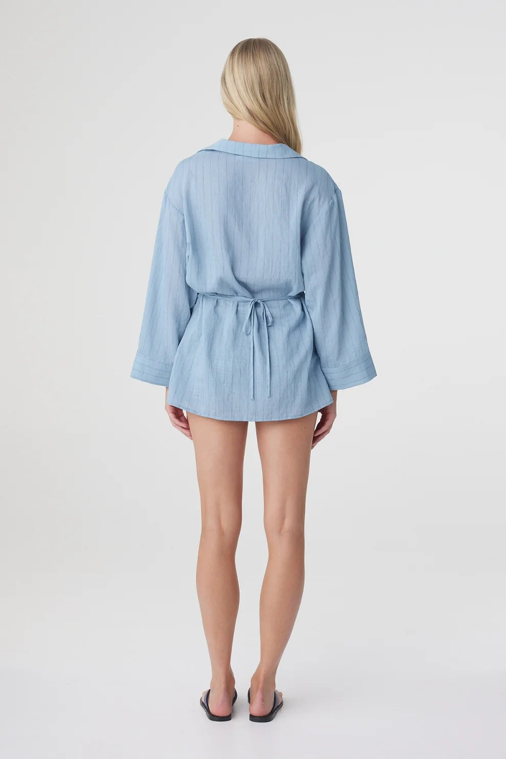 Arcaa Amara Shirt Dress Dusk Blue Stripe