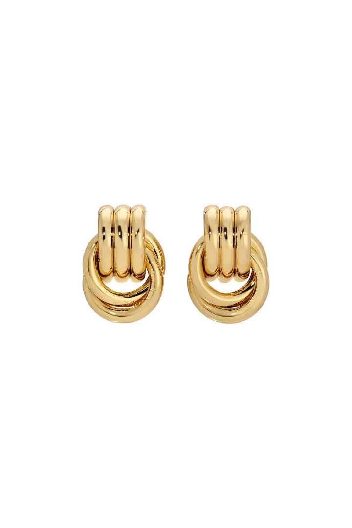 Baby Knot Gold Earrings