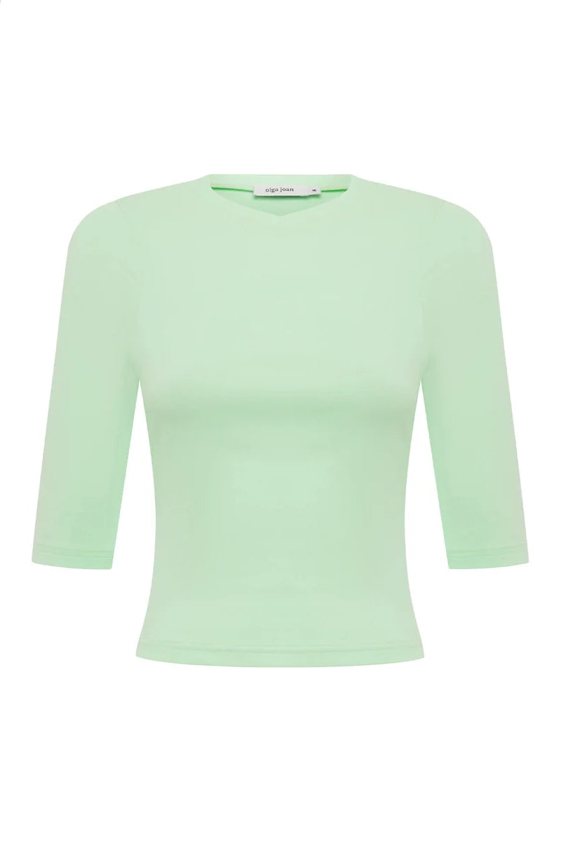 Olga Joan Baby V-Neck Top Menta