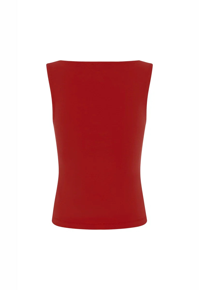 Olga Joan Bateau Tank Rossa