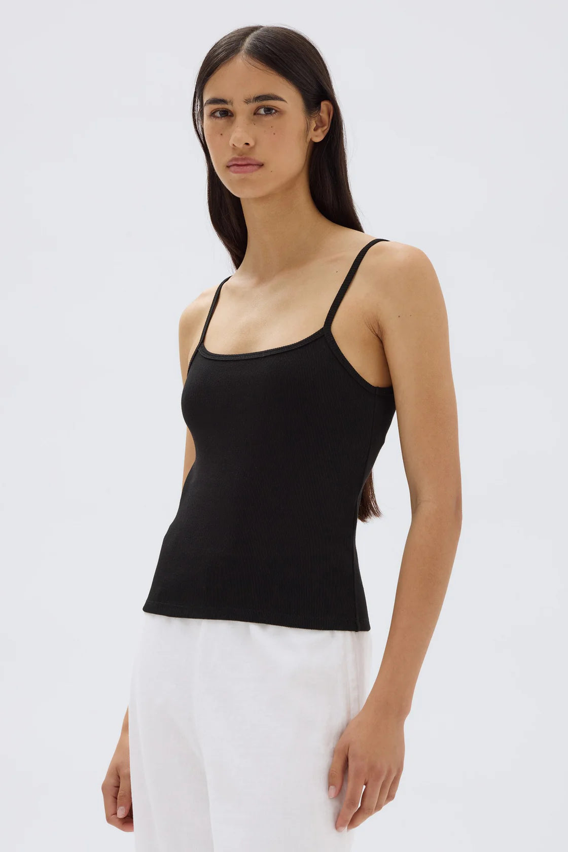 Baylee Rib Tank Black