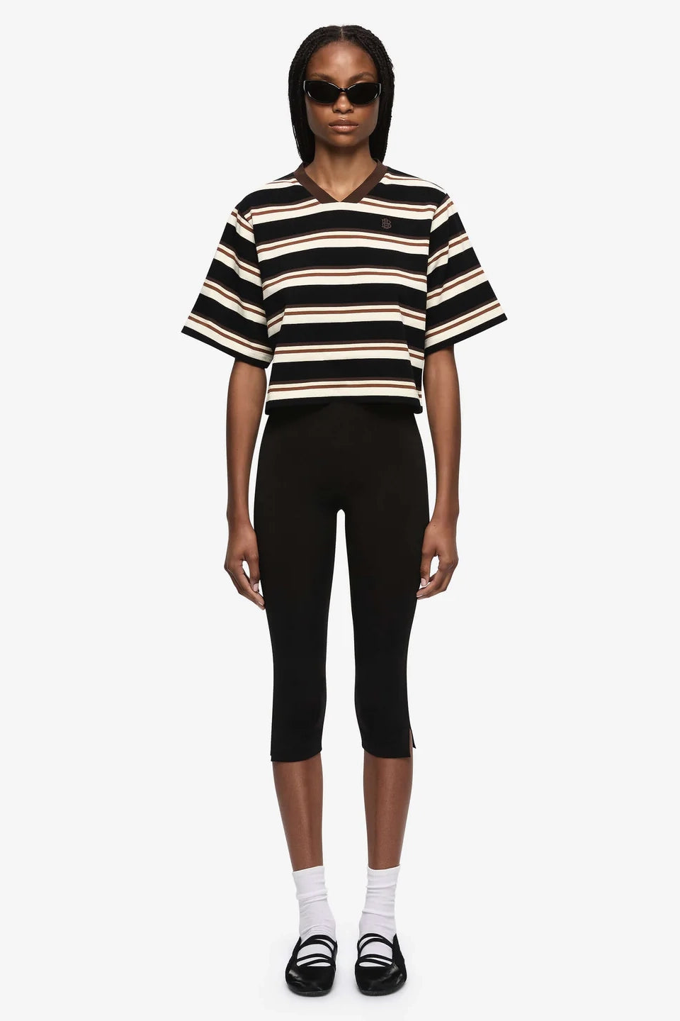 Nika Cropped Jersey Stripe