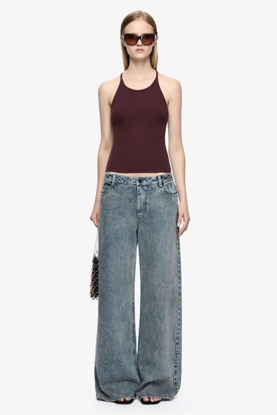 Bec and Bridge Azuri Racer Top Aubergine