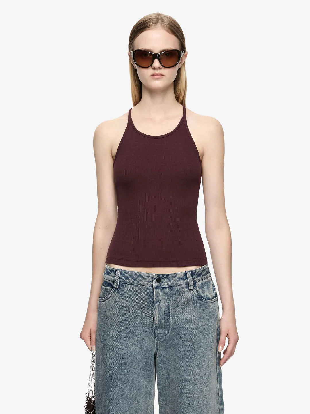 Bec and Bridge Azuri Racer Top Aubergine
