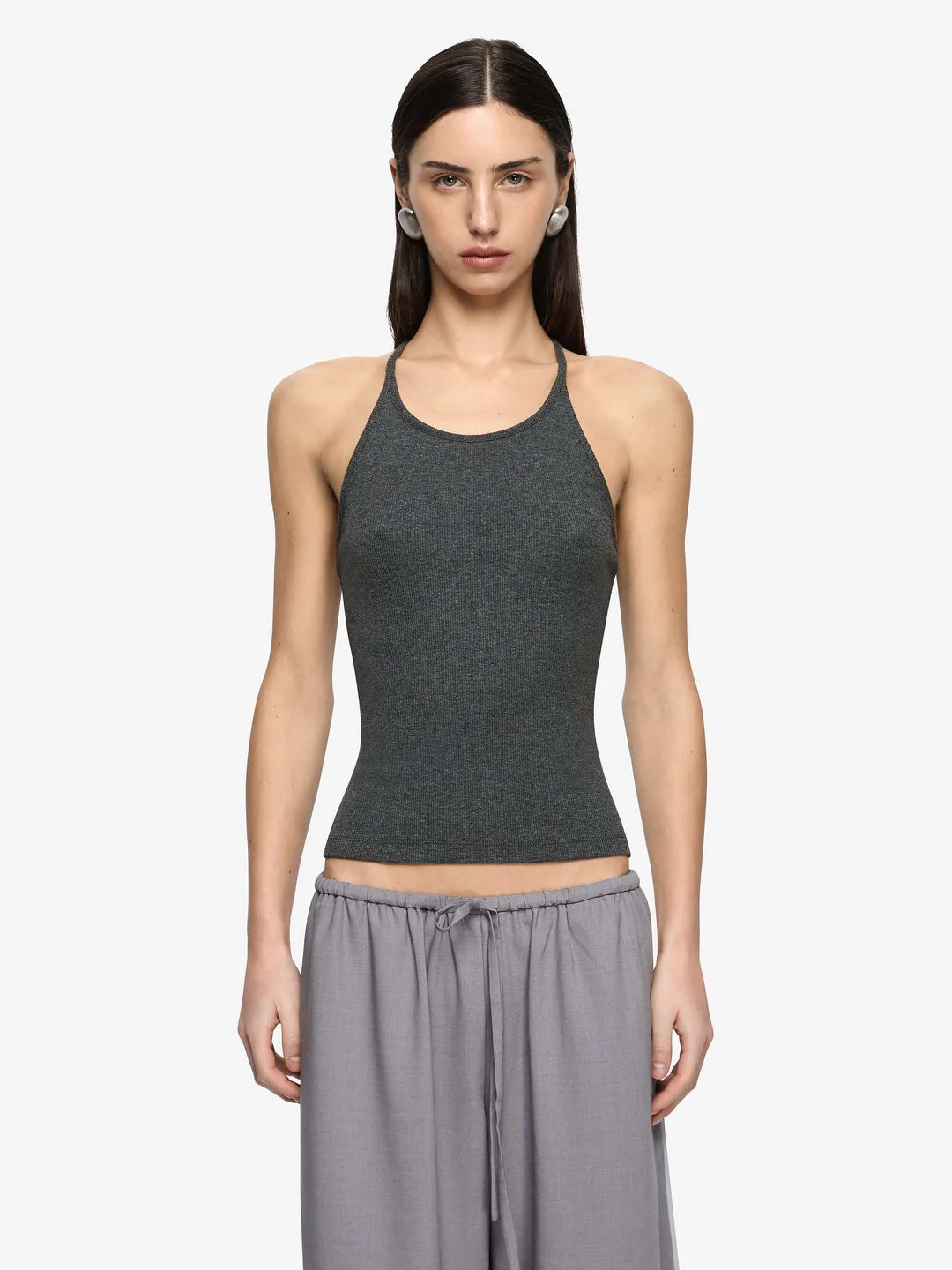 Bec and Bridge Azuri Racer Top Charcoal