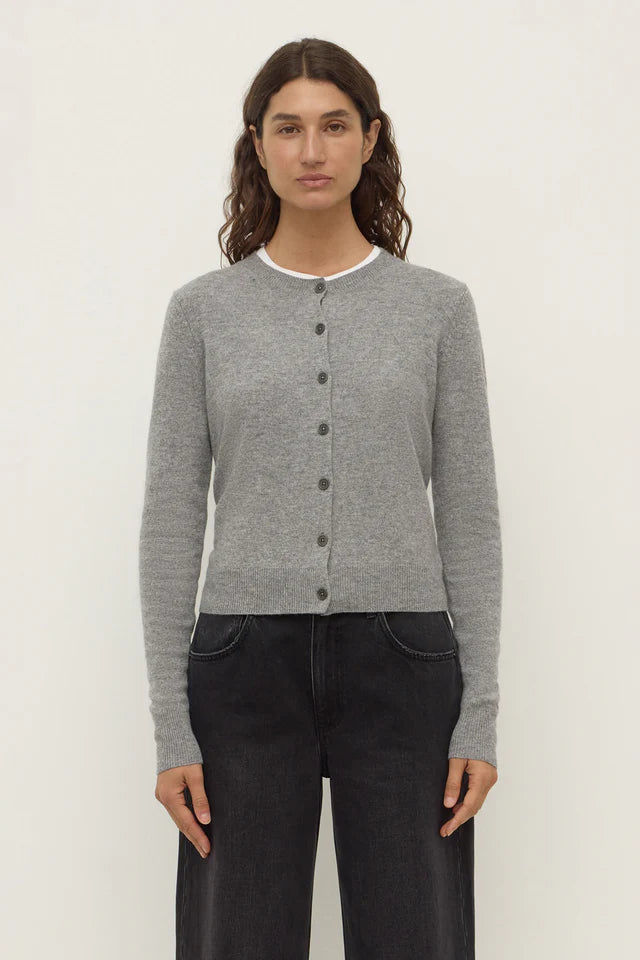 Benny Knit Cardigan Grey Marle