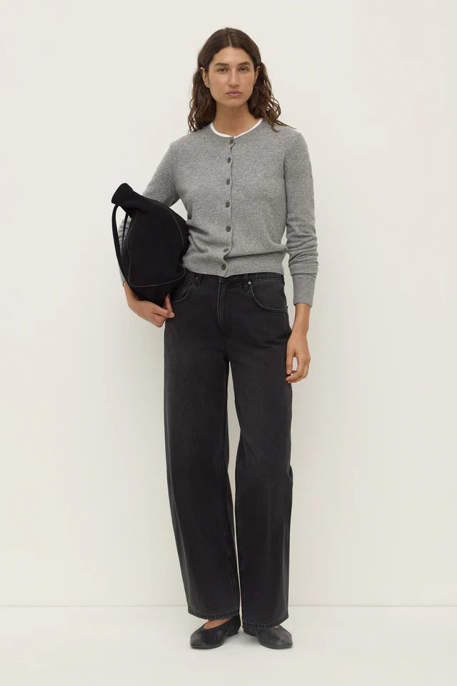 Benny Knit Cardigan Grey Marle