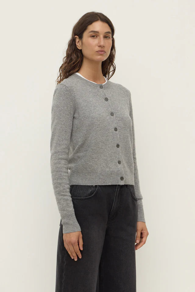 Benny Knit Cardigan Grey Marle