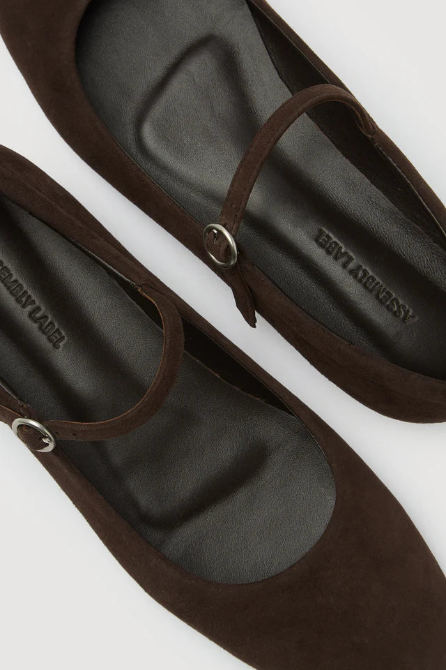 Beth Suede Ballet Flat Ganache