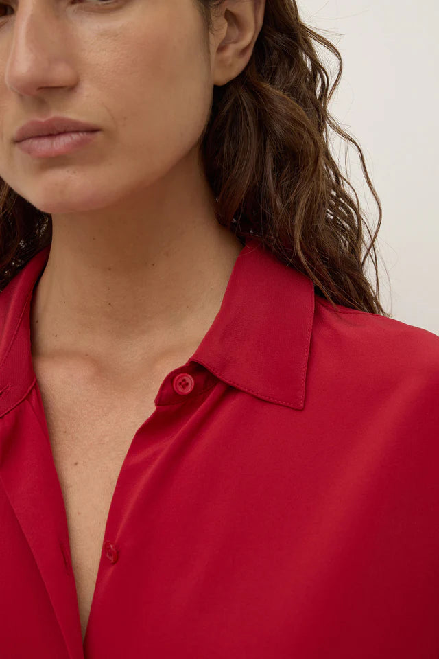 Betty Silk Long Sleeve Shirt Mulberry