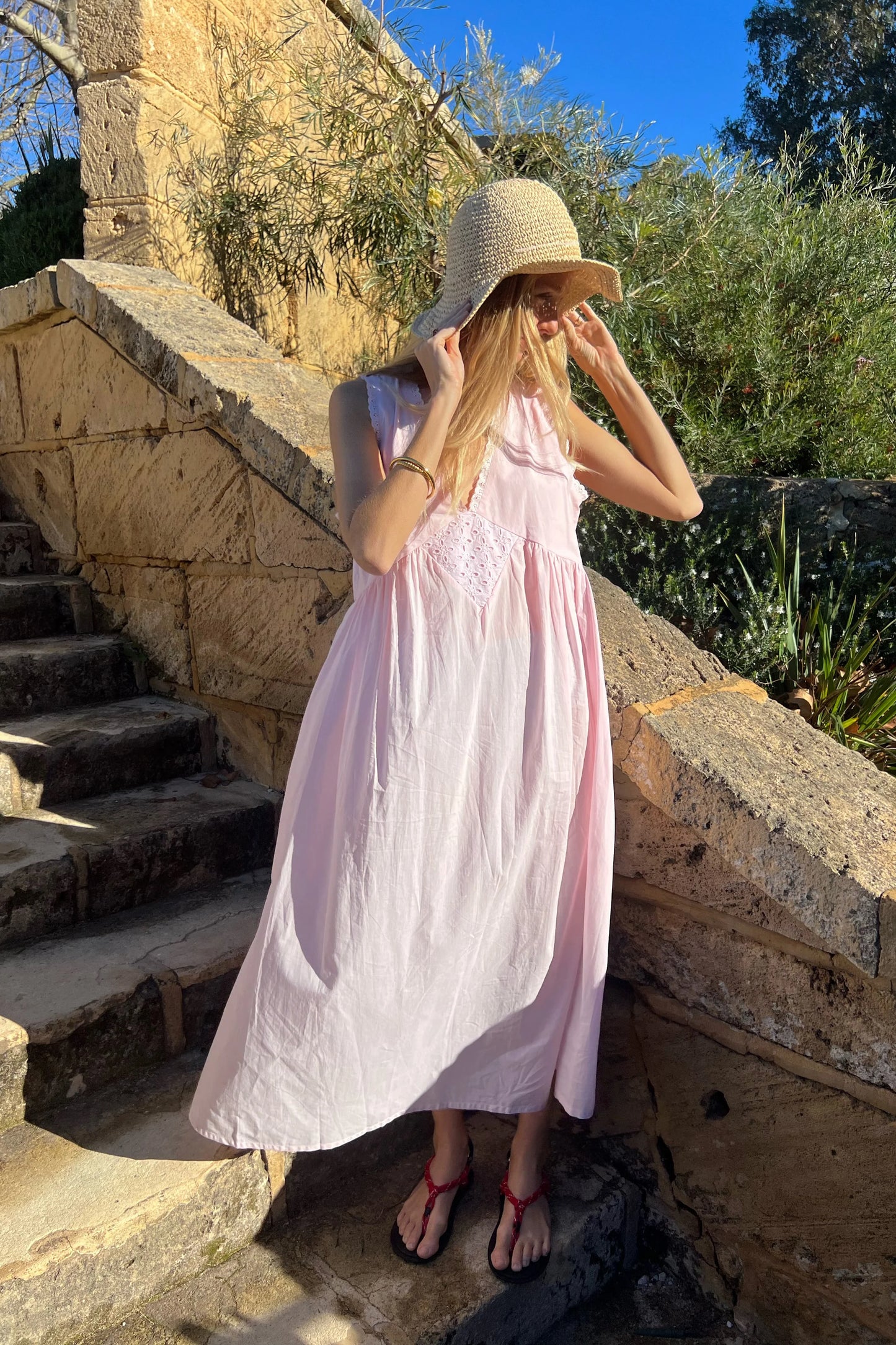 Vintage Cotton Gown Blush