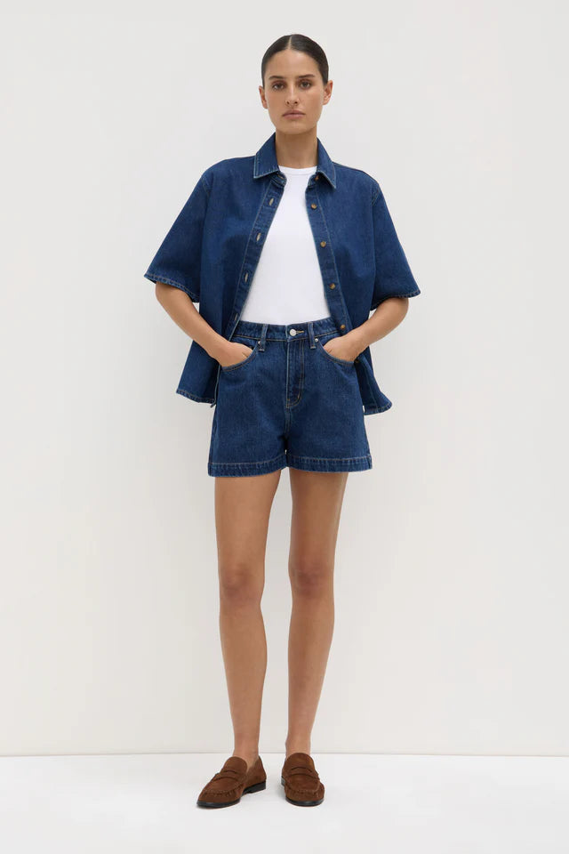 Boxy Denim Short Heritage Blue