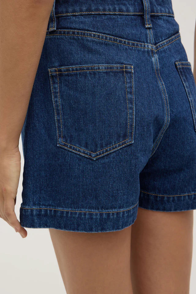 Boxy Denim Short Heritage Blue