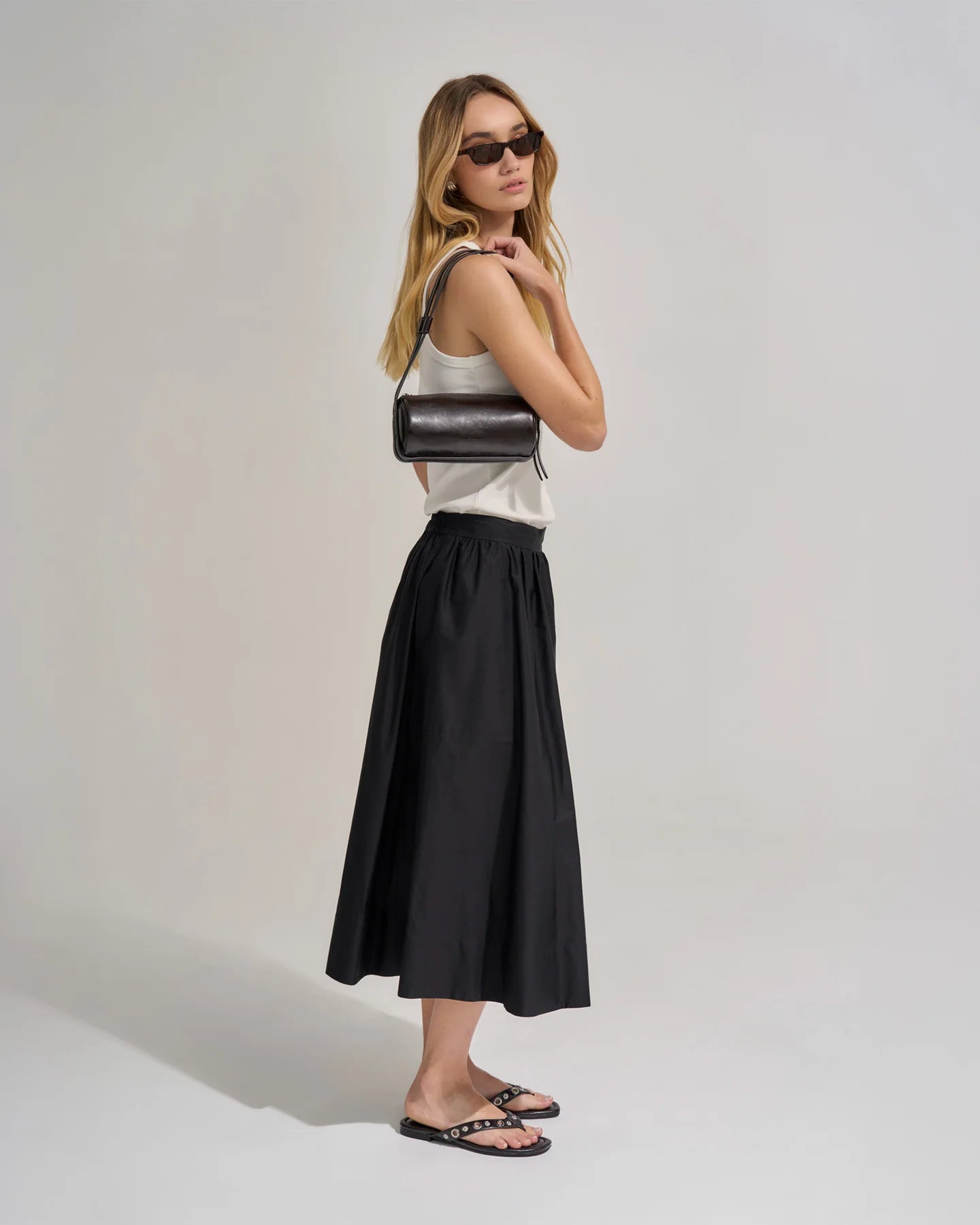 Brooke Mini Barrel Bag Burnt Coffee