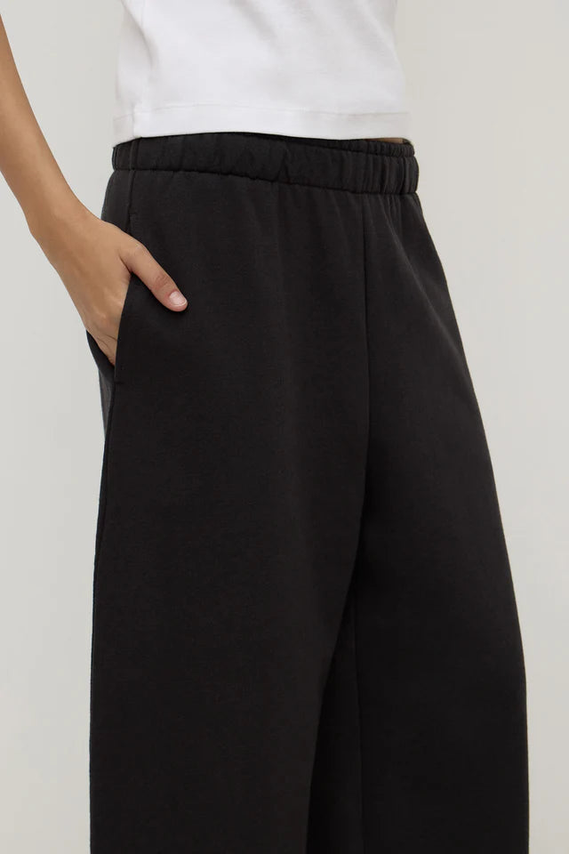 Brushed Cotton Lounge Pant Washed Black