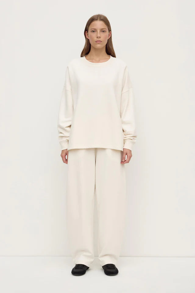Brushed Cotton Lounge Sweater Shell