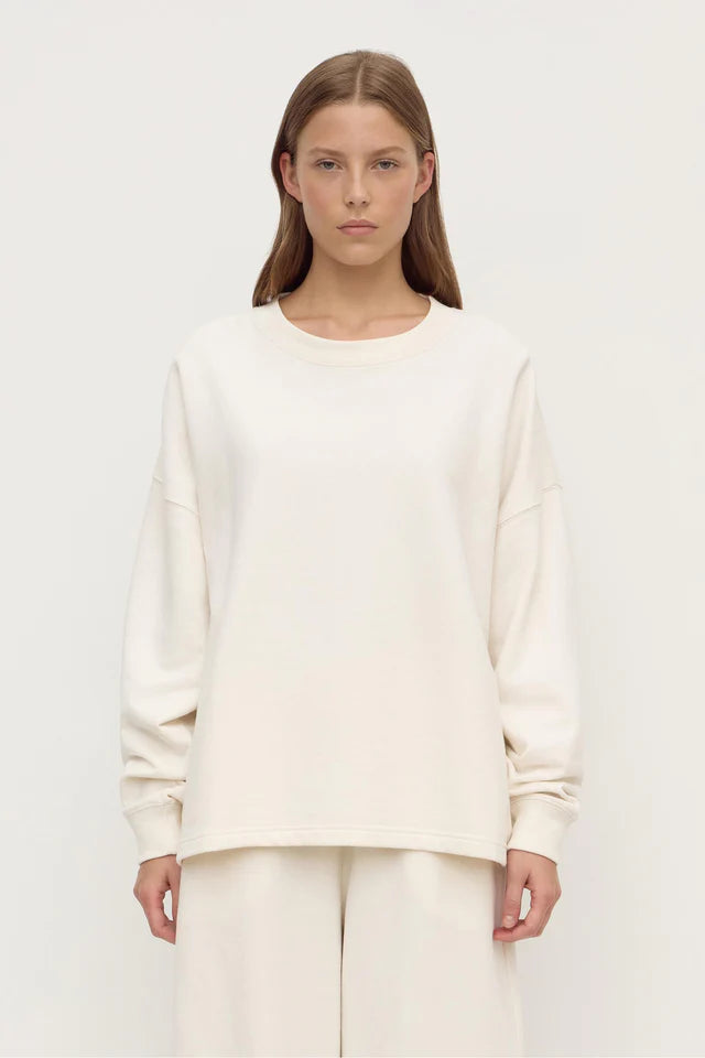 Brushed Cotton Lounge Sweater Shell