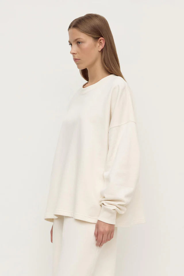 Brushed Cotton Lounge Sweater Shell