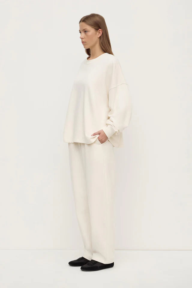 Brushed Cotton Lounge Sweater Shell