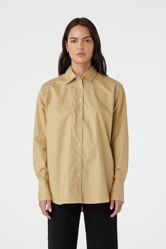 Melody Long Sleeve Shirt Chocolate Stripe