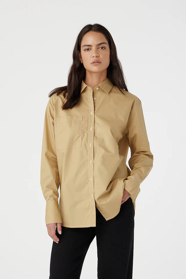 Melody Long Sleeve Shirt Chocolate Stripe