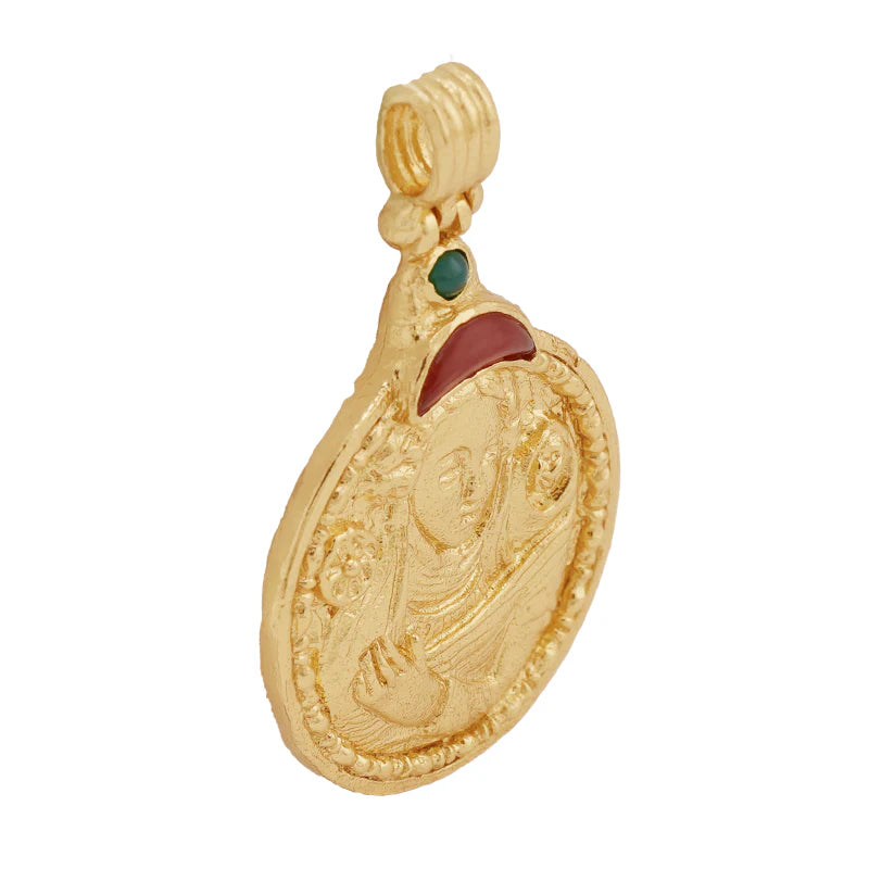 Polia Pendant with Agate Gold