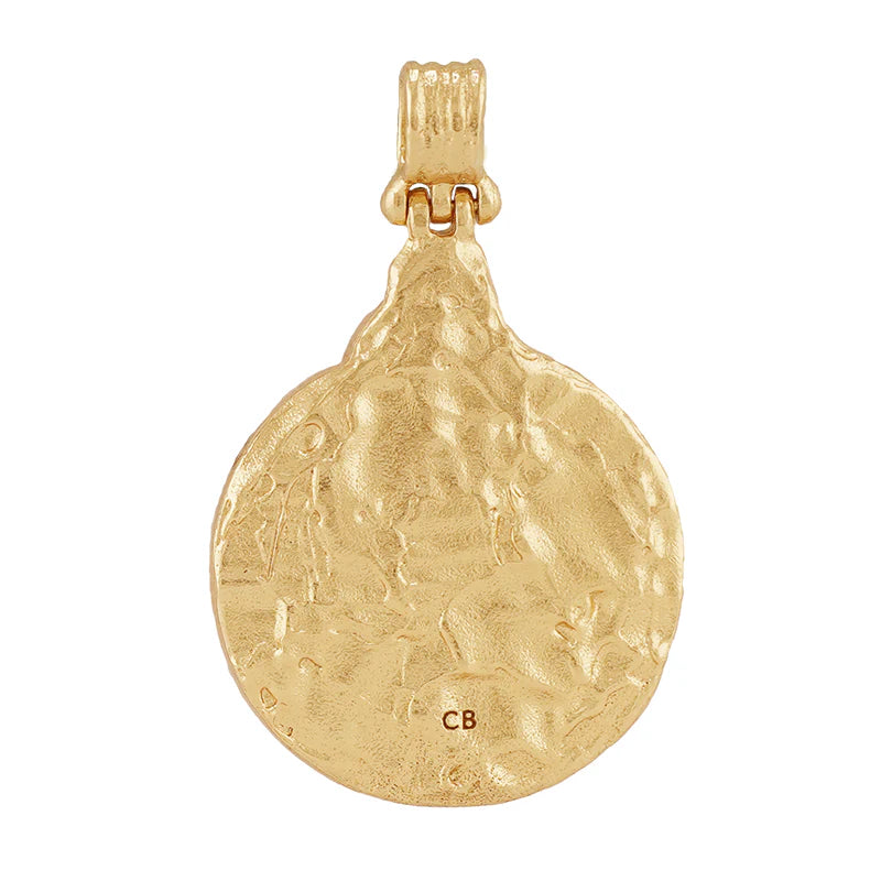 Polia Pendant with Agate Gold