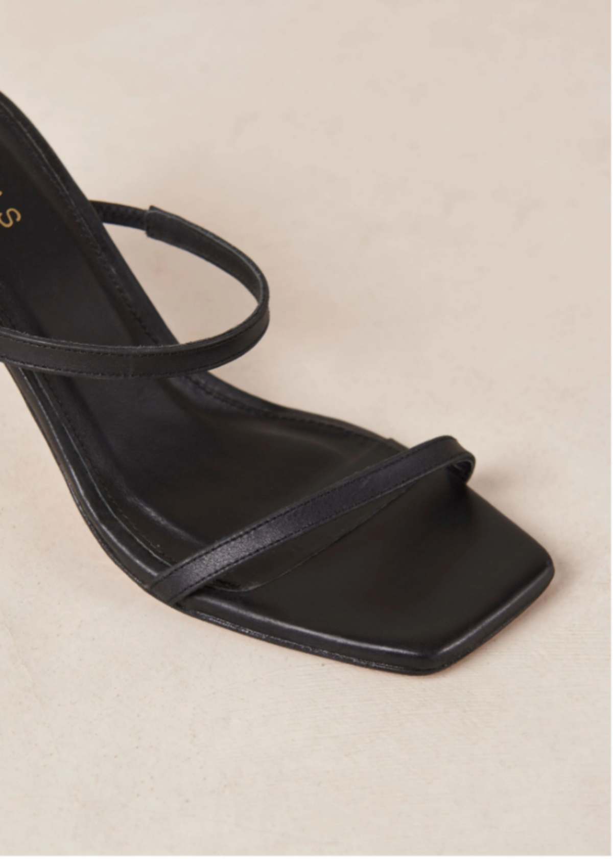 Cannes Leather Heel Black