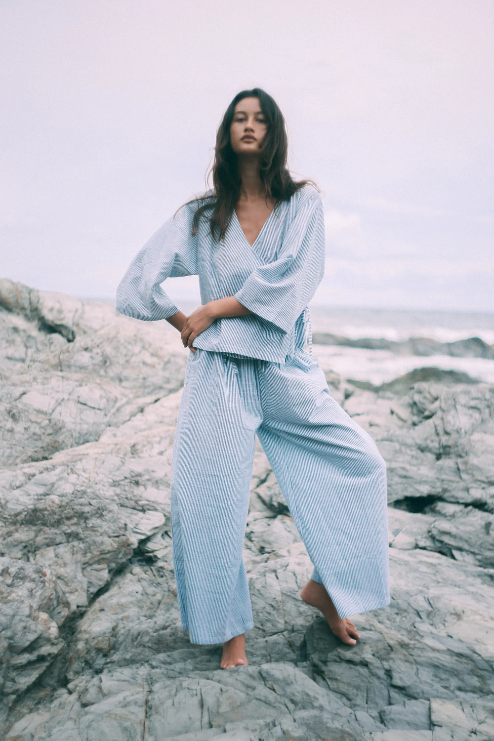 Ivy Pant Spirulina Stripe