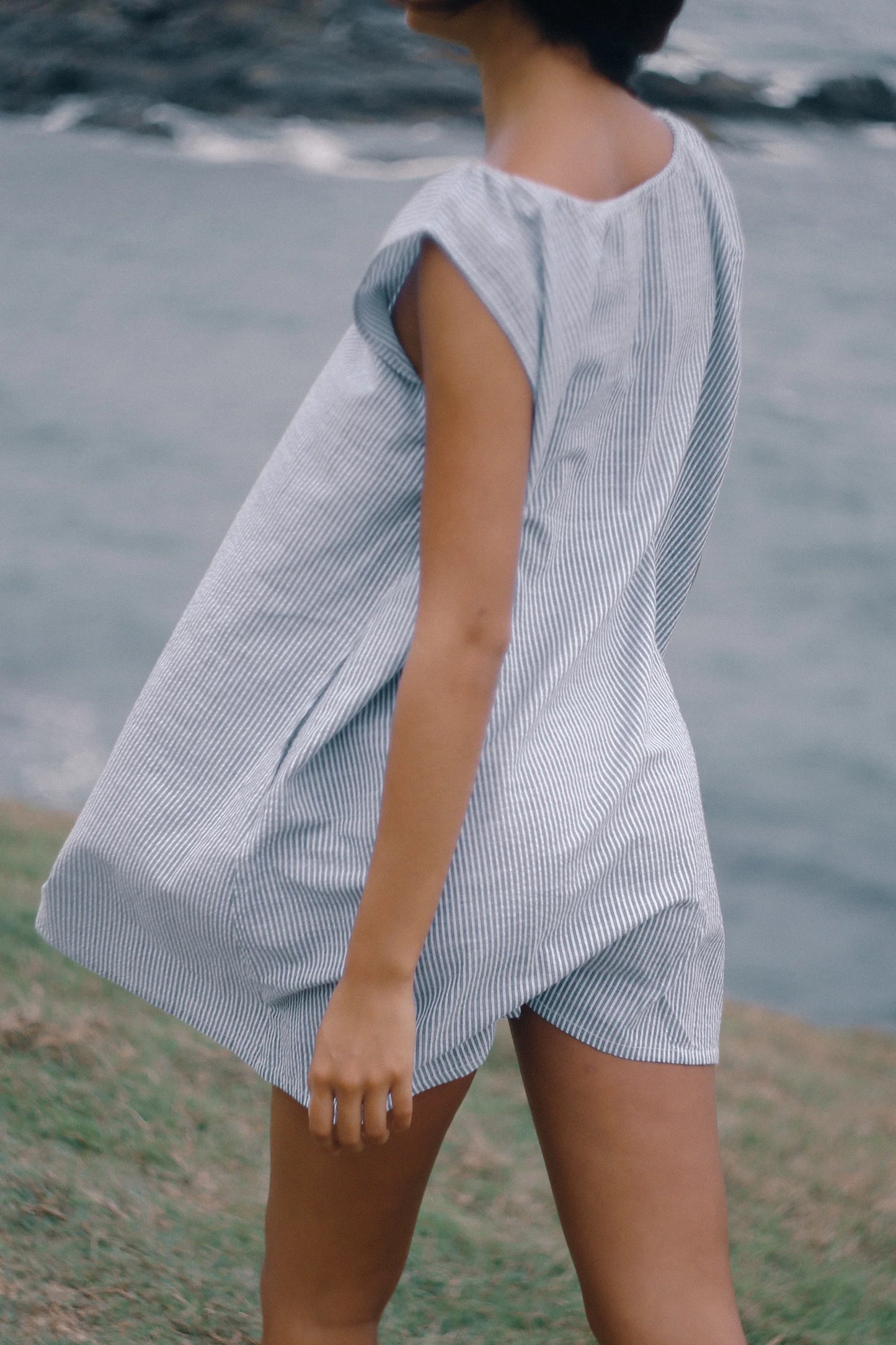 Luna Shift Dress Spirulina Stripe