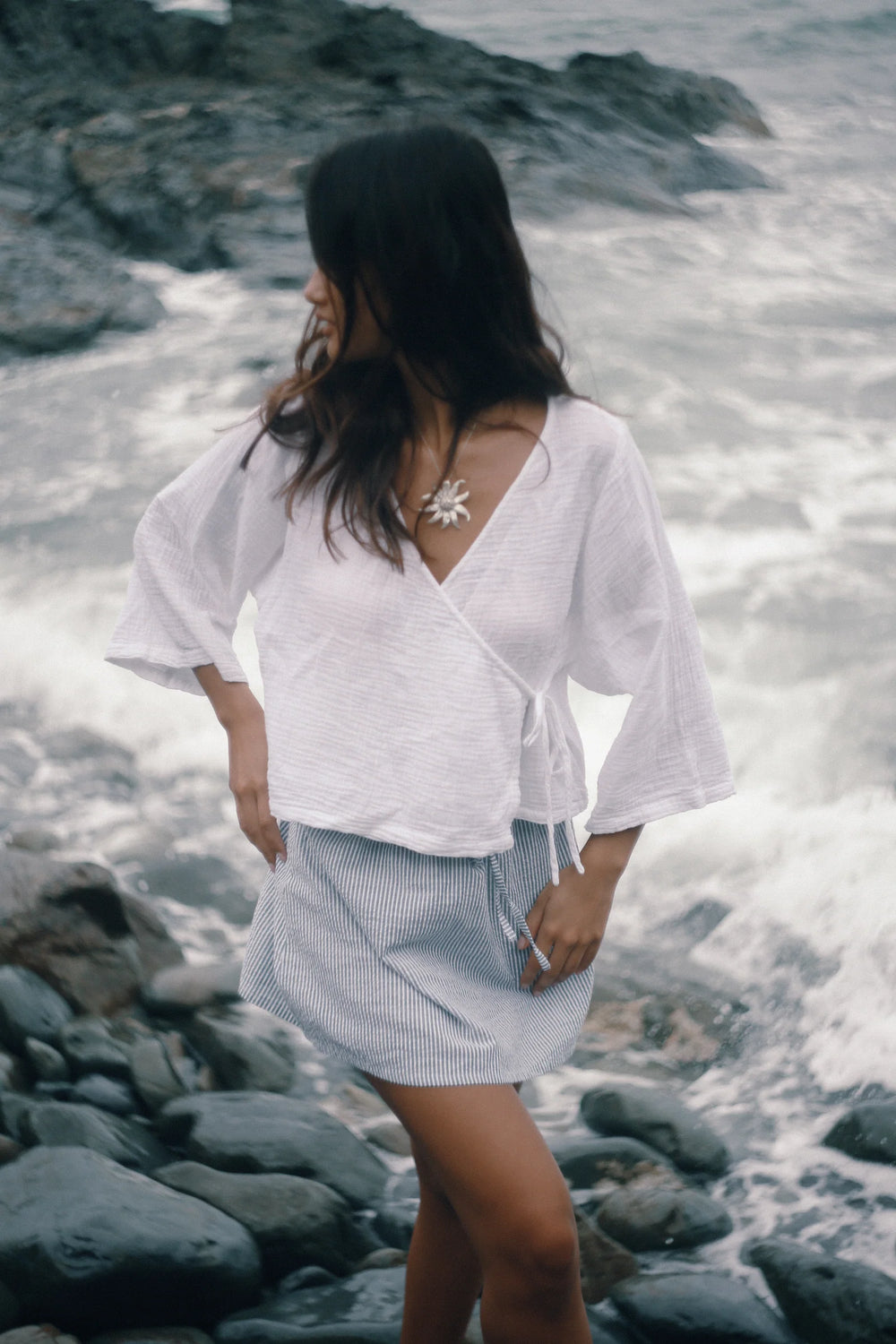 Fleur Skirt Spirulina Stripe