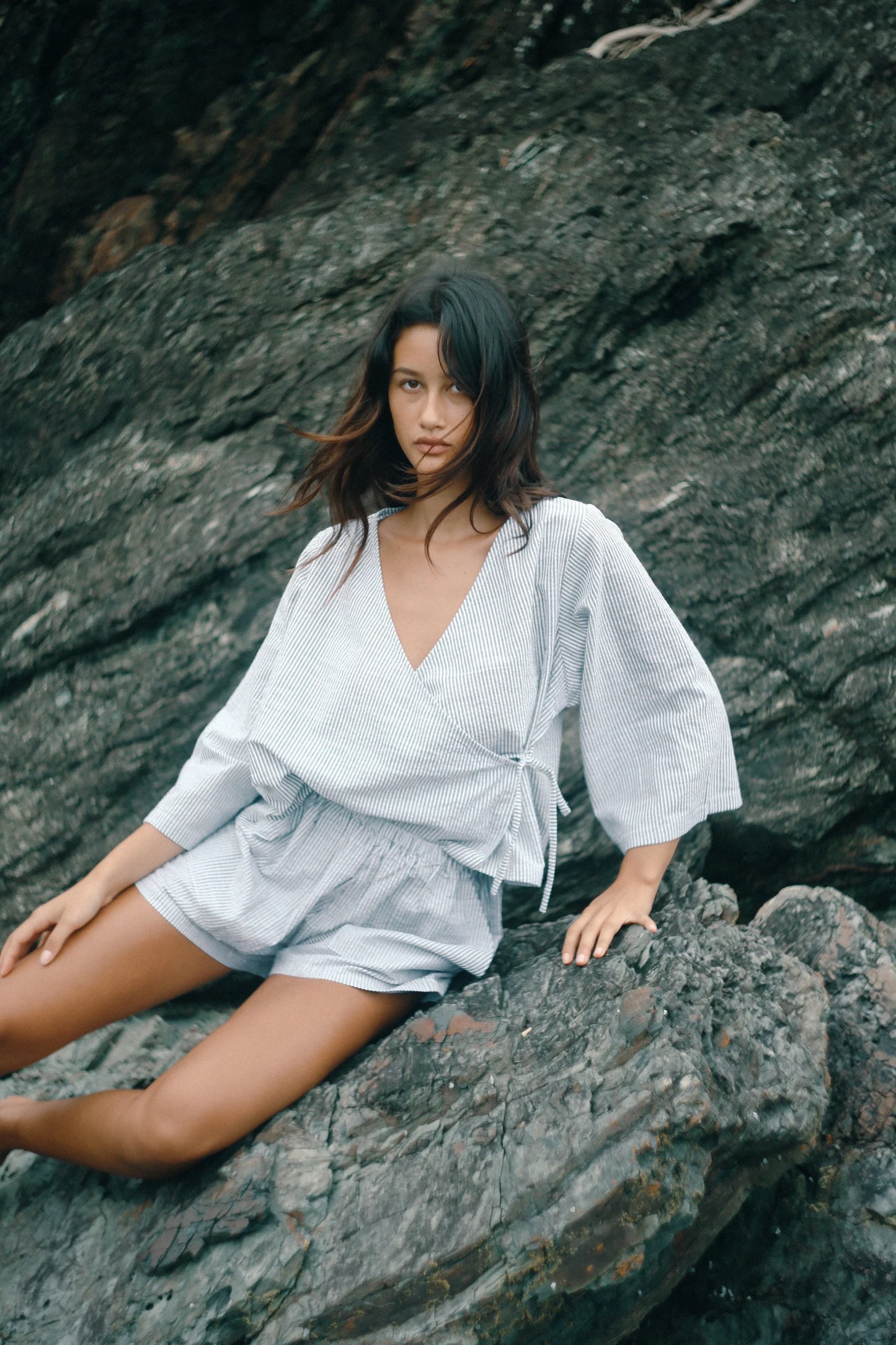 Ava Short Spirulina Stripe