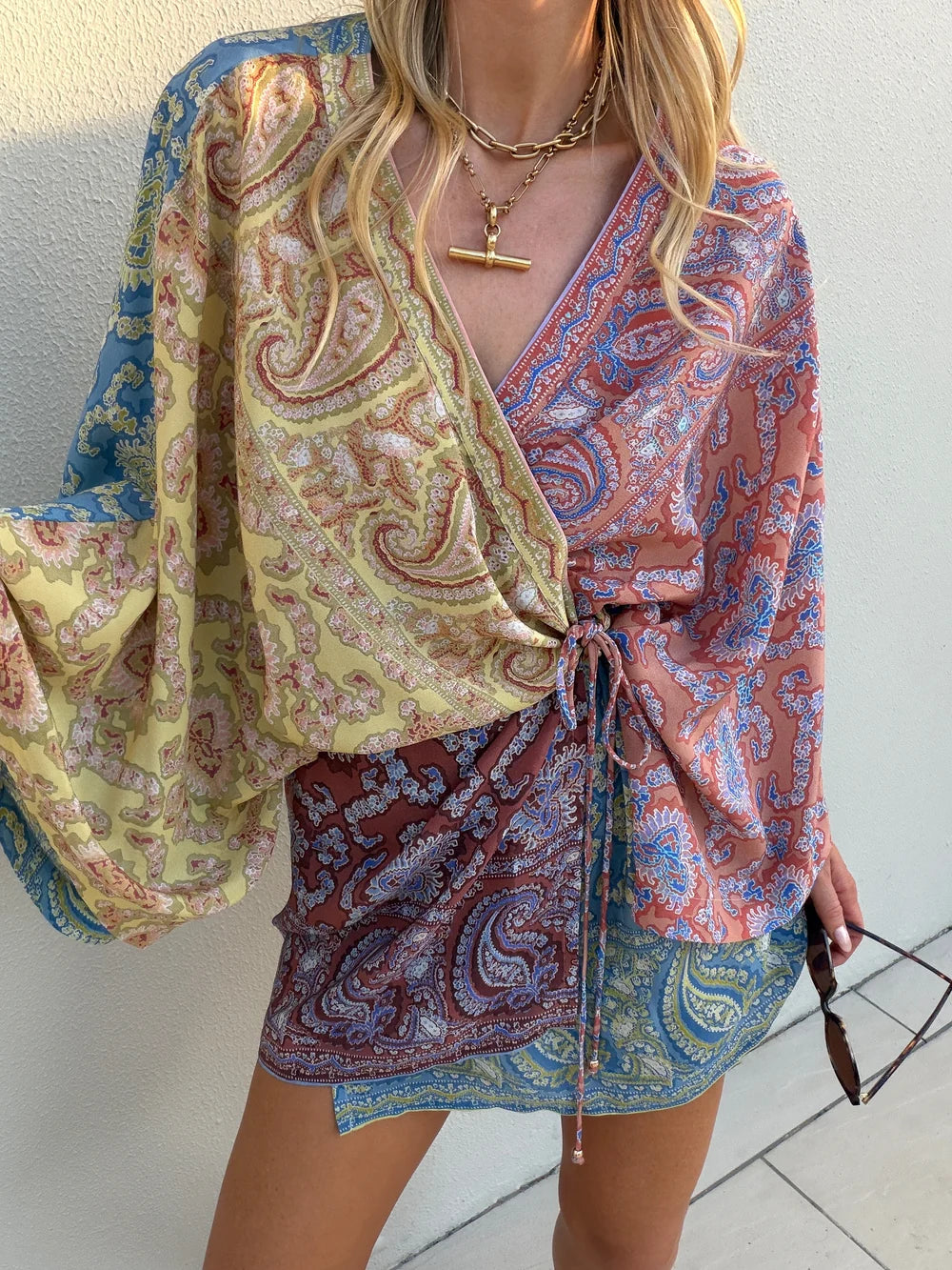 Boteh Caravane Silk Robe Dress
