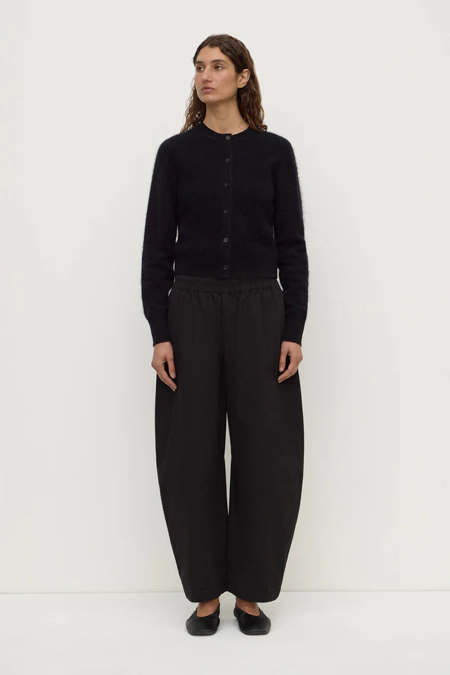 Carina Merino Wool Long Sleeve Cardigan Black