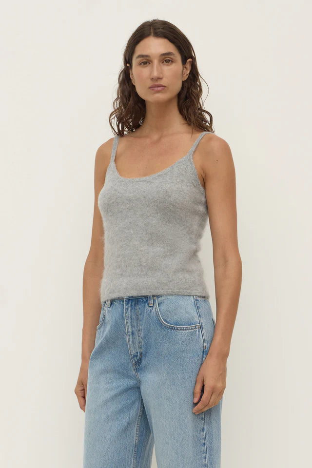 Carina Wool Tank Grey Marle