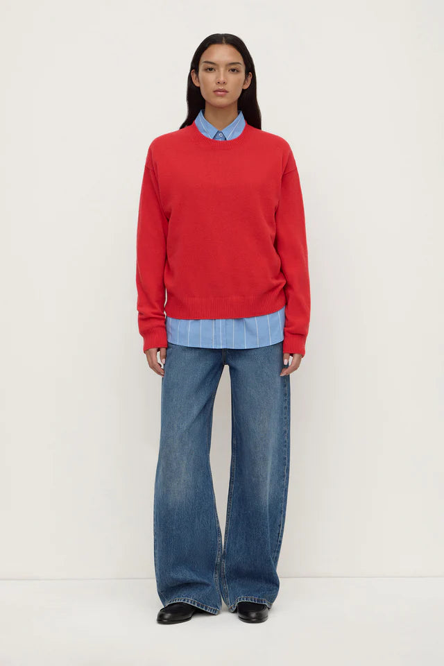 Carter Brushed Wool Sweater Flame