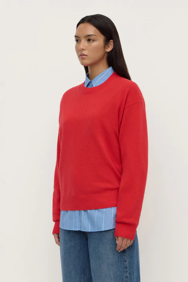 Carter Brushed Wool Sweater Flame