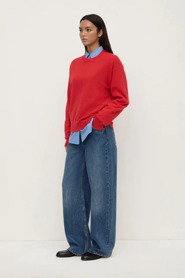 Carter Brushed Wool Sweater Flame