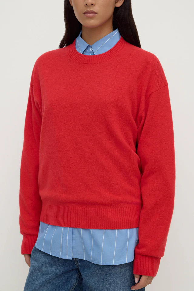 Carter Brushed Wool Sweater Flame