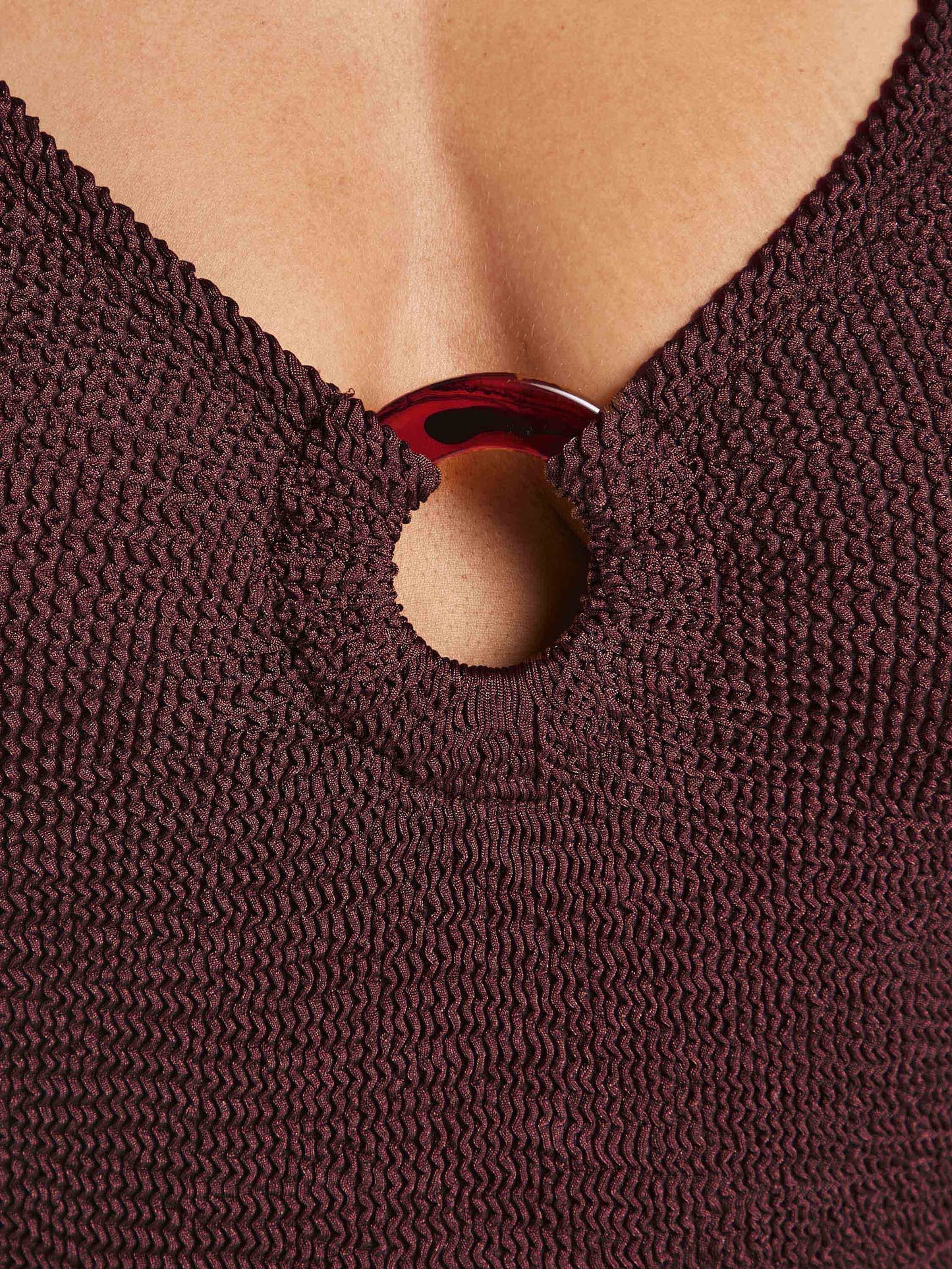 Celine Swim Metallic Chocolate