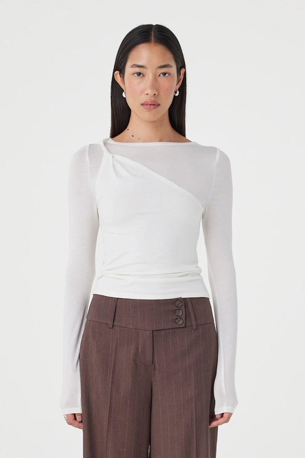 Arcaa Mabel Longsleeve Twist Top Cream