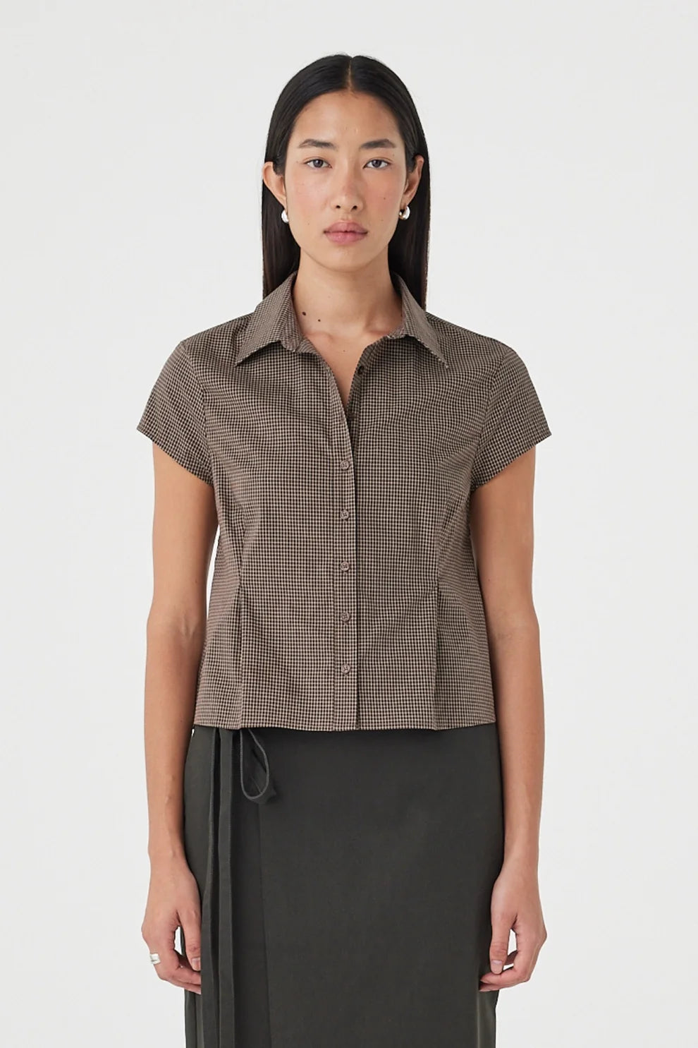 Arcaa Freya Shirt Chocolate Check