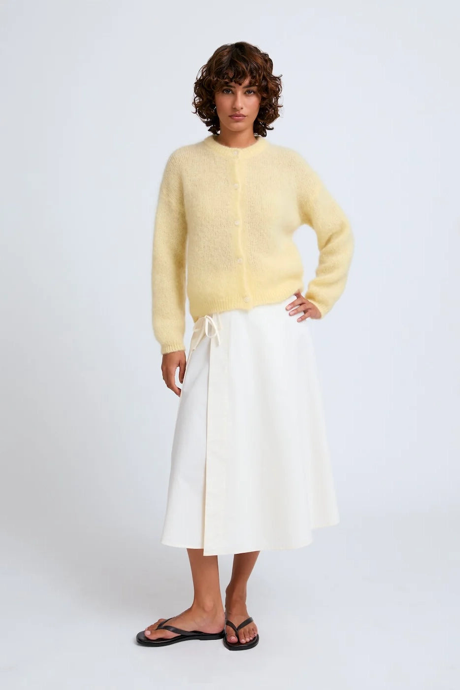 Olivia Mohair Cardigan Light Yellow