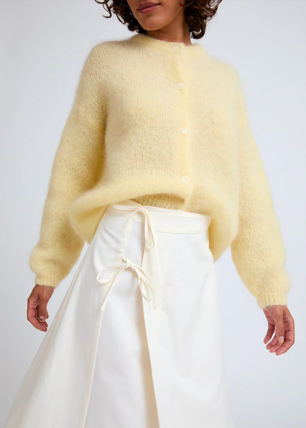 Olivia Mohair Cardigan Light Yellow