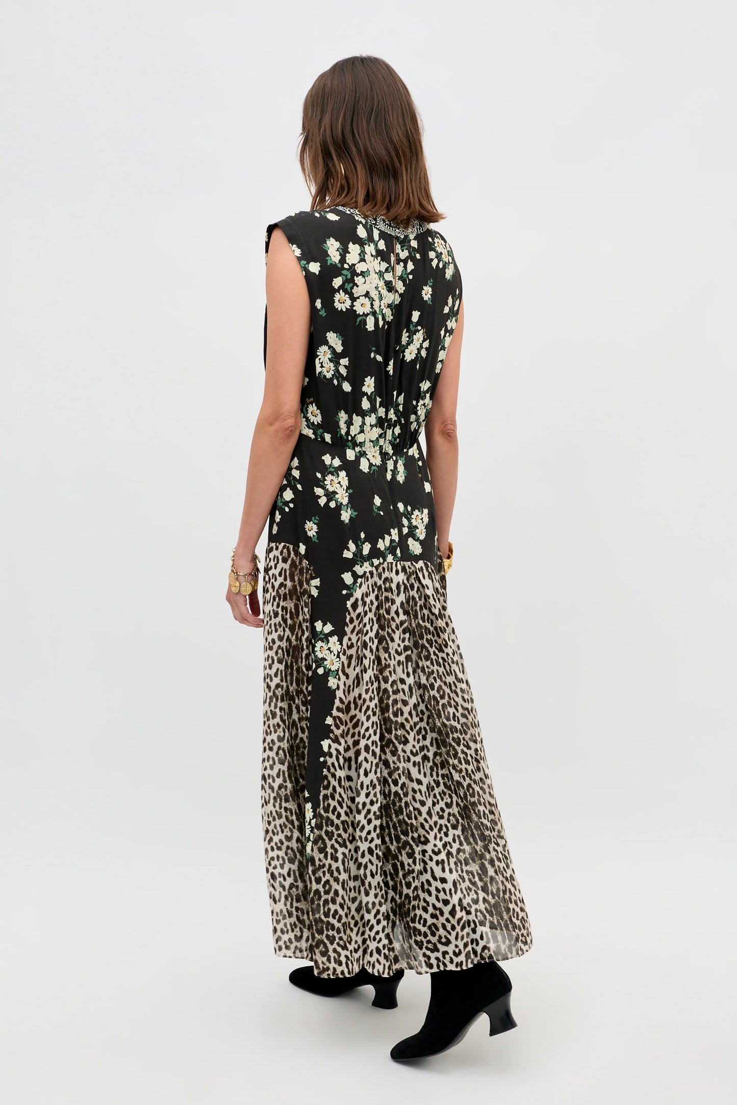 Rixo Coralie Dress Amelia Gremlin Mix Black