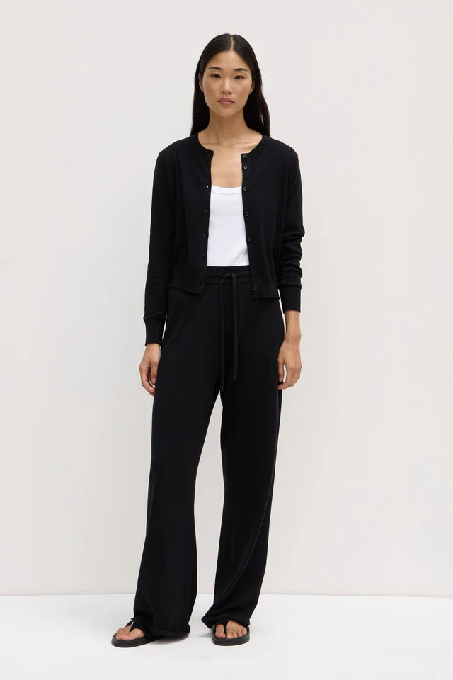Cotton Cashmere Pant Black