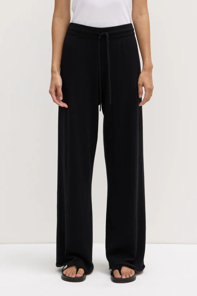 Cotton Cashmere Pant Black